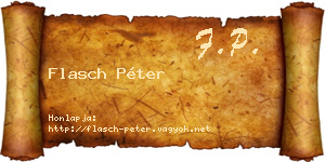 Flasch Péter névjegykártya